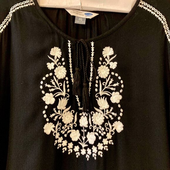 Great Condition, SZ XXL, Tunic Top, Mini Dress, Swim Cover Up Top, Black - Picture 2 of 4